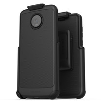 Moto Z4 Belt Clip Case Thin Armor Slim Cover W Holster For Motorola Z4 Black - $20.99