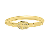 Genuine 14k Yellow Gold Religious Cross Studded Wedding Band Sizes 5 to 9 - $244.53+