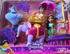 Disney Princess Jasmine Petite Deluxe Gift Set Aladdin Genie Abu Elephant 16pcs - £39.95 GBP