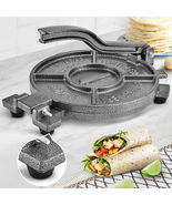 ARC 10.4&quot; Cast Iron Tortilla Press with 100 Pcs Parchment Paper, Black Gray - €71,91 EUR