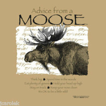 T-shirt Moose Advice Short Sleeve S M XL  Khaki Cotton NEW NWT - £16.28 GBP