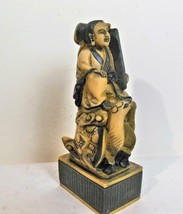 Vintage Figure of an Immortal China On a Turtle 5 Inches - $28.71