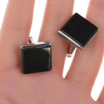 Antonio Pineda (1919-2009) Taxco Modernist Sterling Onyx cufflinks - £247.47 GBP