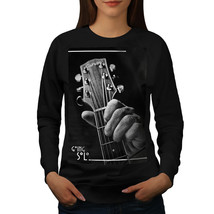 Wellcoda Guitar Solo Song Music Womens Sweatshirt, Music Casual Pullover Jumper - £22.78 GBP+