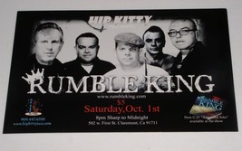Rumble King Concert Promo Card Vintage 2011 Las Vegas Claremont California - €17,24 EUR