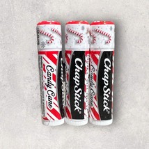 3 x Chapstick CANDY CANE Limited Edition Lip Balms 0.15oz Ea - £30.40 GBP