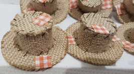 (6) Thanksgiving Fall MINI Scarecrow Hats Crafts Bowl Filler Decor - $14.99