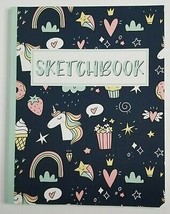 UNICORN Blue Sketchbook Journal for Drawing/Sketching NEW Blank Pages - £5.62 GBP