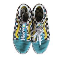 Vans Off the Wall Old Skool Crazy Check Neon Sneakers Mens 6.5 Womens 8 - $27.31