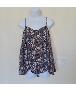 American Eagle Spaghetti Strap Boho Style Size XL Top Multicolor Button ... - $12.85