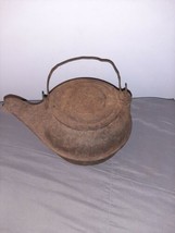 Vintage Cast Iron Tea Pot Kettle Swivel Lid 12&quot; X 6&quot; - £36.08 GBP
