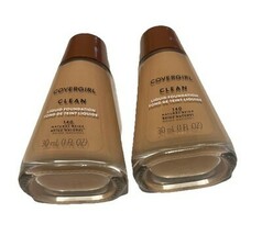 2~Covergirl Clean Liquid Foundation Sealed 1 oz Each 140 Natural Beige R... - $23.74