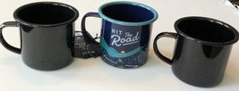 Camping Cups Enamelware “You Are My Greatest Adventure” “Hit The Road”  ... - £11.39 GBP