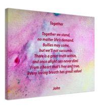 Together (Inner Peace) by John - 18 x 24&quot; Quality Stretched Canvas Art Print - £66.84 GBP
