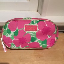 Lilly Pulitzer for Estee Lauder Pink Floral Print Toiletry Case Bag Make... - $9.50