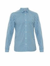 Burberry Brit Garrison Gingham Long Sleeve Sport Shirt, 2XL, Color Blue - £142.28 GBP