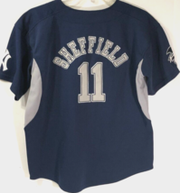 Gary Sheffield #11 N.Y. Yankees Vintage 90s MLB Boys Sewn Nike AL Blue J... - £30.78 GBP