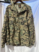 USMC Men&#39;s Woodland Marpat Camo Digital Jacket Blouse Marine Large Regular - £19.46 GBP