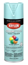 Krylon COLORmaxx Spray Paint + Primer, 5506 Gloss Blue Ocean Breeze, 12 Oz. - £10.18 GBP