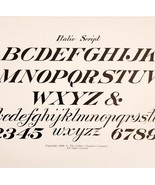 Italic Script Font Example 1899 Victorian Craft Supply Drawing Ephemera ... - $27.22 CAD