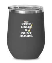 Wine Tumbler Stainless Steel Insulated  Funny Keep Calm And Paint Rocks  - £19.94 GBP
