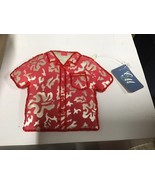 keychain key ring chain coin purse Hawaiian shirt beaded red - $122.88 MXN