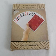 Jumbo Playing Cards 4.7&quot; x 6.7&quot; Complete Deck Crafted Imports Easy to Read - £9.34 GBP