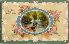 A Happy Birthday Embossed Postcard PC42 - £3.91 GBP