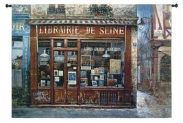 53x37  Librairie De Seine French Library Storefront Tapestry Wall Hanging - $158.40
