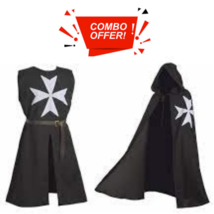 Cotton Clothing Three items combo Pack Templar Cross Tunic, Cloak Hood - £95.44 GBP+