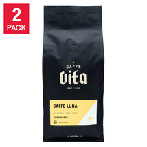 Caffe Luna French Roast Whole Bean, Dark Roast, 2 Lb. Bags, 2-Pack - £75.91 GBP