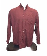 Brooks Brothers Sz M Red Plaid Long Sleeve Button Down Mens Dress Shirt - $268.40 MXN