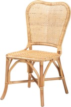 Bali &amp; Pari Irene Modern Bohemian Natural Rattan Dining Chair - £186.29 GBP