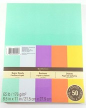 RECOLLECTIONS CARDSTOCK  Paper - SUGAR CANDY - 8 1/2&quot; x 11&quot; 50 Sheets 65... - £7.57 GBP