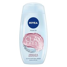 NIVEA Women Body Wash, Clay Fresh Hibiscus &amp; Grapefruit Shower Gel, 120ml - £14.99 GBP