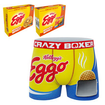 Crazy Boxers Kellogg&#39;s Eggos Boxer Briefs in Eggo Box Yellow - £19.72 GBP