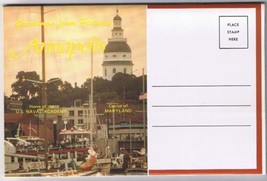 Postcard Booklet Greetings From Historic Annapolis Maryland Naval Academy - £2.84 GBP