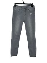 Articles of Society Women&#39;s Jeans Carly Distressed Skinny Denim Mid-Rise Gray 26 - £22.33 GBP