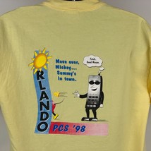 PCS Orlando Vintage 90s T Shirt X-Large Yellow Mobile Cellphone Florida Tee Mens - £21.97 GBP