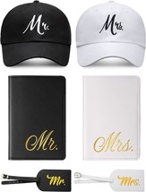 Couple&#39;S 6 Pc\. Mr. And Mrs. Gift Set With Bride Baseball Caps, Groom Mr... - £28.18 GBP