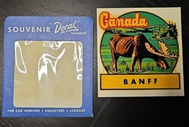 Canada Decalcomania Co Granada Banff Vintage Travel Car Souvenir Decal 2... - $27.83