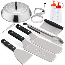 Griddle Accessories Set, Stainless Steel Griddle Tools Kit Of 10 For Flat Top Te - £31.16 GBP