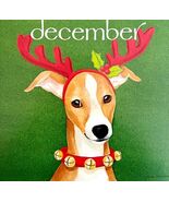 Whippet Reindeer December Christmas Dog Days Poster Calendar 14 x 11&quot; DW... - $551.89 MXN