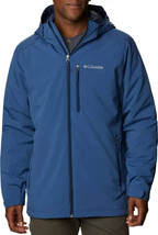 Columbia Men&#39;s Gate Racer Softshell Jacket Nght Tde/Collgte Nvy Zips SMALL NWT - £101.51 GBP