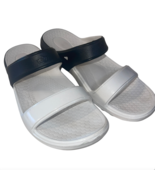 Spenco Orthotic Slide Sandals Fusion Double Strap Black White Womens Siz... - $439.93 MXN