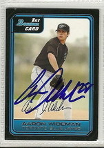 aaron wideman signed autographed card 2006 bowman prospects - £7.56 GBP
