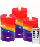 Flameless Candle with Remote Control Battery Powered LED Candl (3 Pack,4... - £11.33 GBP