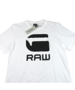 G-Star Raw White Graphic Logo Short Sleeve T-Shirt Mens Size Large Tee NEW - $39.99