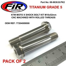 TITANIUM UPPER &amp; LOWER SHOCK BOLT BOLTS KIT HUSQVARNA FE350 FE 350 14-19 - £20.35 GBP