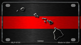 Hawaii Thin Red Line Novelty Mini Metal License Plate Tag - $282.49 MXN